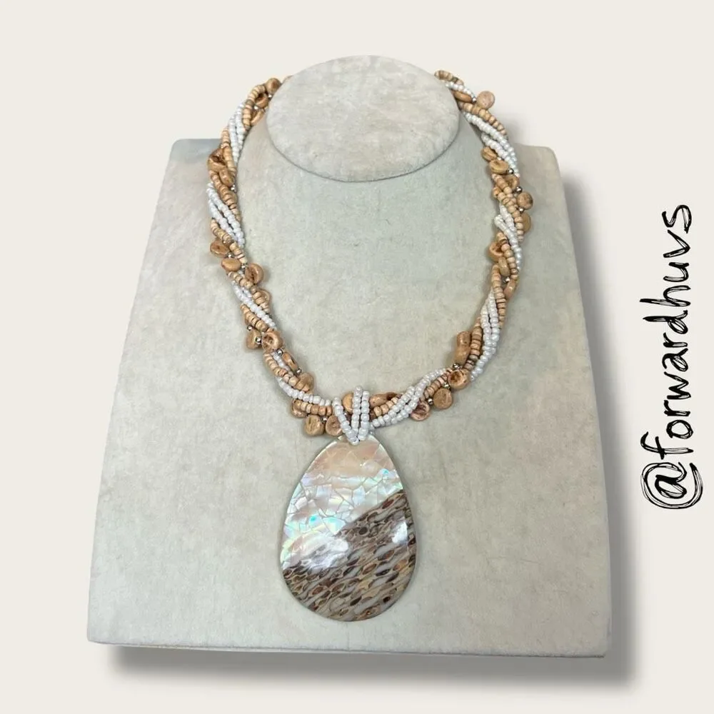 Bundle Sale 3 for $15 | Shell and Mother of Pearl Pendant Necklace